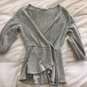 TJMAXX SUPER CUTE STRIPE FLARE TOP